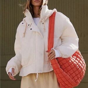 Free People Movement Cares Round and Round Puffer Jacket NWT